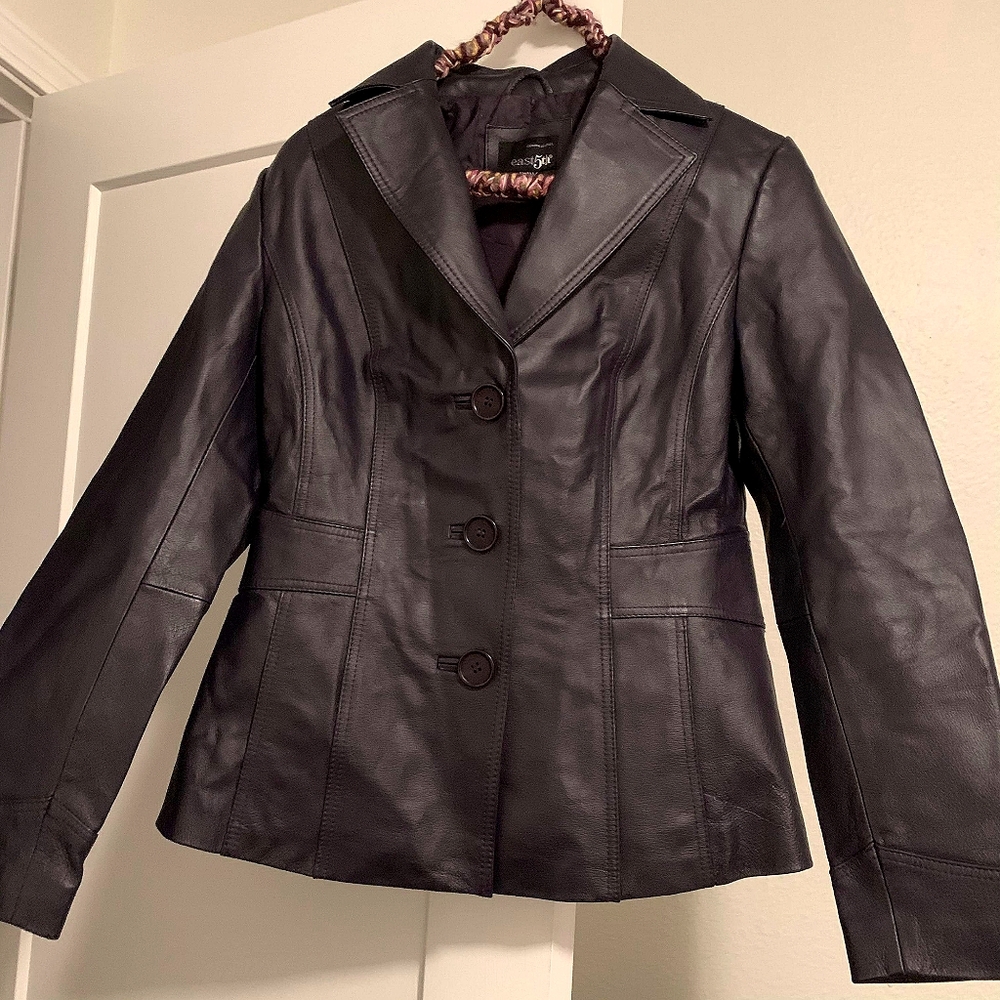 East 5th Plum Leather Jacket